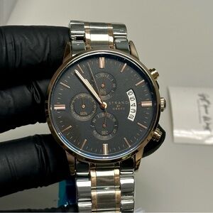 Strand By Obaku Montane S737GCVBSH Chronograph Two-Tone Date 43mm Men’s Watch
